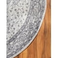 thumbnail image 3 of Unique Loom Bromley Collection Area Rug - Midnight (8' Round Gray/Ivory), 3 of 6