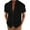 Black, variant on FBMDBB Mens Linen Shirts Casual Band Collar Short Sleeve Button Down Summer Beach Shirts Regular Big and Tall Dress Shirts