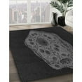 thumbnail image 3 of Ahgly Company Machine Washable Indoor Round Transitional Midnight Gray Area Rugs, 6' Round, 3 of 7