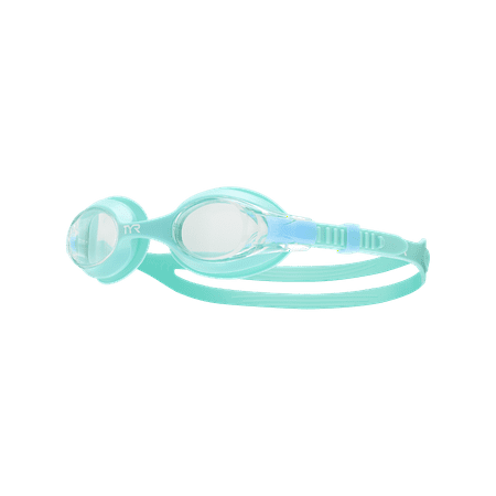 TYR Youth Fit Swimple Non-Mirrored Swim Goggle - Clear/Turquoise