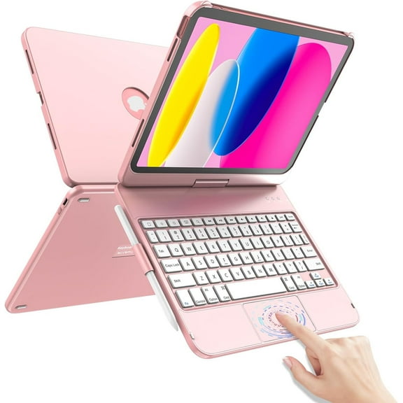 for iPad A16 11th 10th Generation Case with Keyboard 11 inch 2025&10.9 inch 2022,Touch Trackpad Keyboard Case Pencil Holder