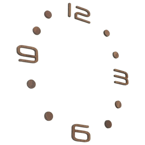 Brown Wooden Clock Kit with Clear Numbers for DIY Quartz Wall Clock farmhouse retro decoration