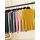 thumbnail image 2 of Mock Neck Clothes Knitted Woman Sweaters Pullovers Autumn Winter Basic Women's Jumper Slim Somen's Sweater Pull Long Sleeve, 2 of 5