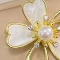 thumbnail image 7 of Hyasfey Sweet Pearl Flower Brooch Elegant Alloy Jewelry Anti-oxidation Rust-proof Lapel Pin for Women Clothing Accessory, 7 of 7