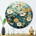 thumbnail image 3 of Designart "Green Blue Calm Oasis II" Abstract Botanicals Oversized Wall Clock, 3 of 5