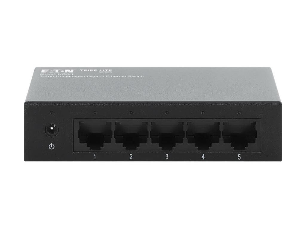 Eaton Tripp Lite Series 5-Port 10/100/1000 Mbps Desktop Gigabit Ethernet Unmanaged Switch, Metal Enclosure (ng5-1)