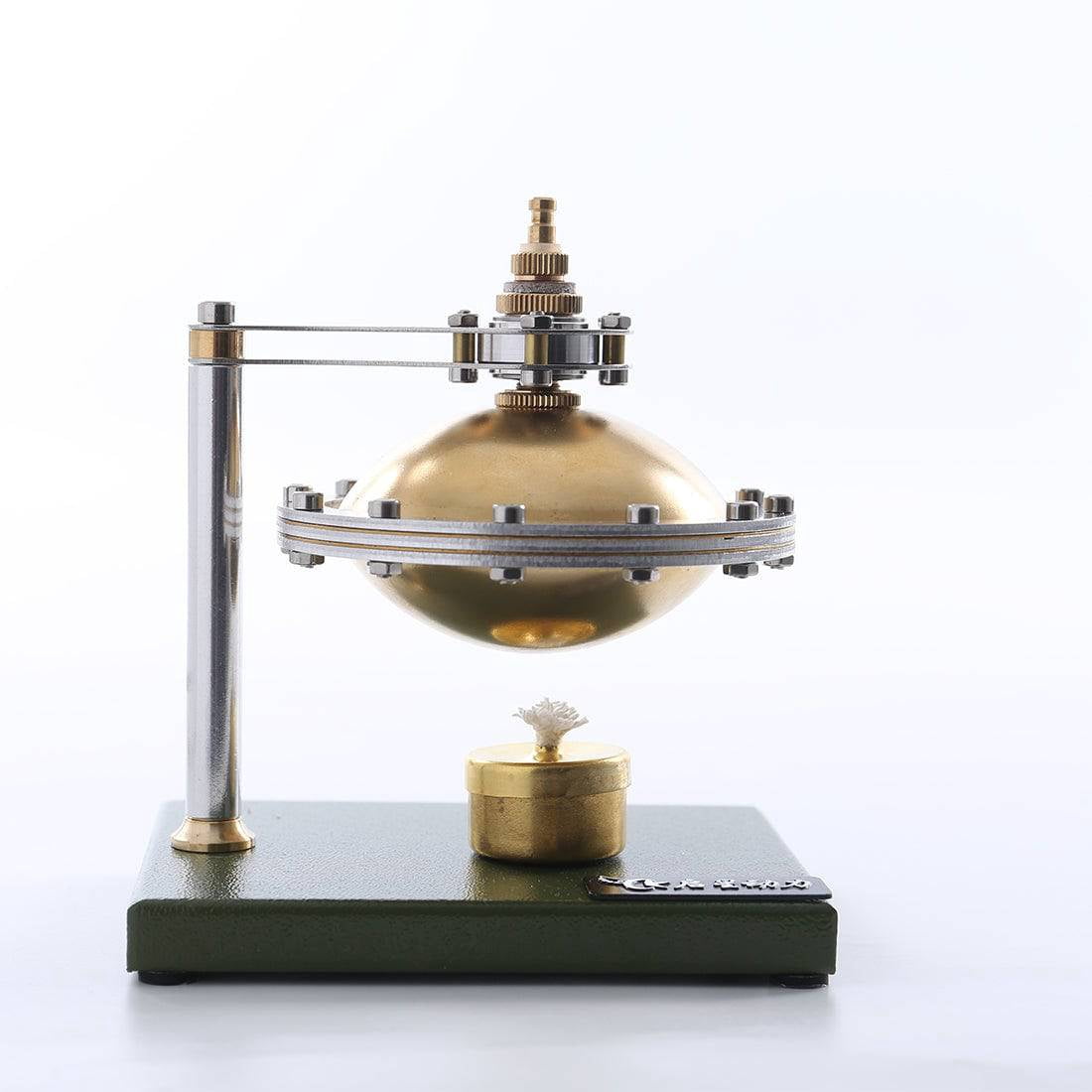 DIY UFO Stirling Engine Model Kit, Heat Powered Spin Suspension Hot Air Engine with Alcohol Lamp, All-Metal Mechanical Assembly Engine for Desktop Demonstration & Adult Engineering Display
