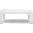 thumbnail image 2 of CozyHom Outdoor Patio Aluminum Coffee Table, Modern Rectangular Metal Dining Coffee Table, White, 2 of 9
