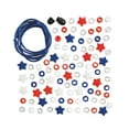 thumbnail image 2 of R/W/B Star Pony Bead Necklace Craft Kit- Craft Kits - 12 Pieces, 2 of 3