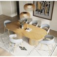 thumbnail image 2 of Modrest Truman - Mid-Century Modern Natural Oak Extendable Dining Table, 2 of 5