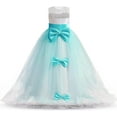 thumbnail image 4 of Girls Pageant Long Dress Kids Tulle Prom Gowns Luxury Wedding Birthday Party Princess Long Dresses, 4 of 6