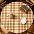 thumbnail image 6 of Fall Leaf Round Tablecloth, Rustic Farmhouse Thanksgiving Holiday Polyester Circle Table Cover for Dining Room Home Decor 47 In C, 6 of 6
