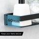 thumbnail image 2 of Bathroom Wall Shelf Stainless Steel Shower Shelf 40 CM Black Steel Wall Shelf, 2 of 5