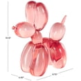 thumbnail image 3 of 5" x 10" Pink Resin Tinted Ballon Dog Sculpture, by DecMode, 3 of 9