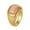 Orange, variant on Women's Stainless Steel Elegant Candy Color Gemstone Ring Gold Orange Size 7