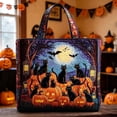thumbnail image 3 of Halloween Patchwork Quilted Tote Bag Polyester Large Capacity Party Home Storage Handbag, 3 of 4