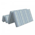 thumbnail image 2 of Folk Foldable Mattress, Vertical Chevrons and Strips, 78.7" x 47.2", Green Dark Ceil Blue, by Ambesonne, 2 of 6