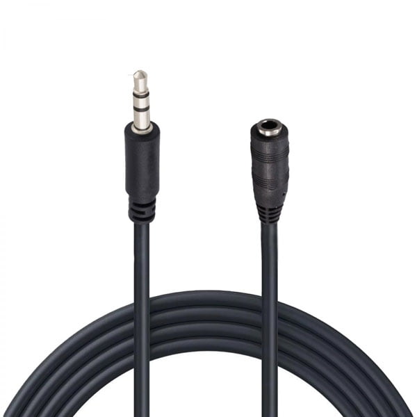Cable Extensión Auxiliar Estéreo Macho a Hembra 3.5mm 1.8m