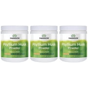 Swanson Psyllium Husk 12 Ounce (340 g) Pwdr 3 Pack