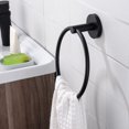 thumbnail image 4 of Wosthever Estante de acero inoxidable toallero baño toalla colgante almacenamiento inodoro ducha titular negro, 4 of 6