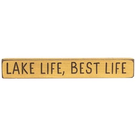 

CWI Lake Life - Best Life Engraved Block - 12