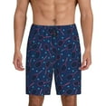 thumbnail image 1 of Balery Tennis Racket Pantalones cortos de pijama de punto de algodón para hombre con cinturilla y bolsillos-Small, 1 of 6