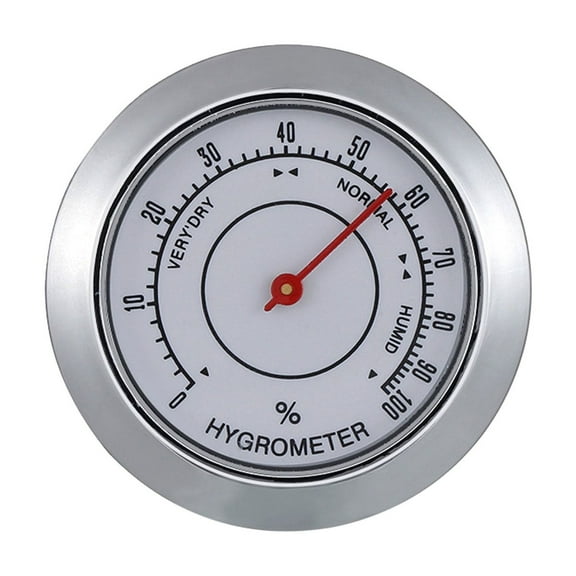 Acahhotxx Mini Thermometers, Stainless Steel Meter Hygrometer Pocket Cigarettes Damp Detector Home Offices