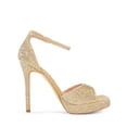 thumbnail image 2 of Sandalia DREAM PAIRS Tacones con Punta Cuadrada y Pedrería 12 cm Dorado, 2 of 7