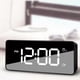 thumbnail image 2 of Billuyoard Reloj despertador digital LED Snooze Relojes con tira de USB Espejo Electrónico Sala de estar Oficina Cocina Decoración Electrodomésticos Negro Billuyoard HA083593-02B, 2 of 6