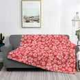thumbnail image 2 of Fotbe Red Hibiscus Flower Manta de Franela con Estampado, Manta Ultrasuave para Cama, Sofá, Auto, Hipoalergénica y Antibolitas-60"x50", 2 of 6