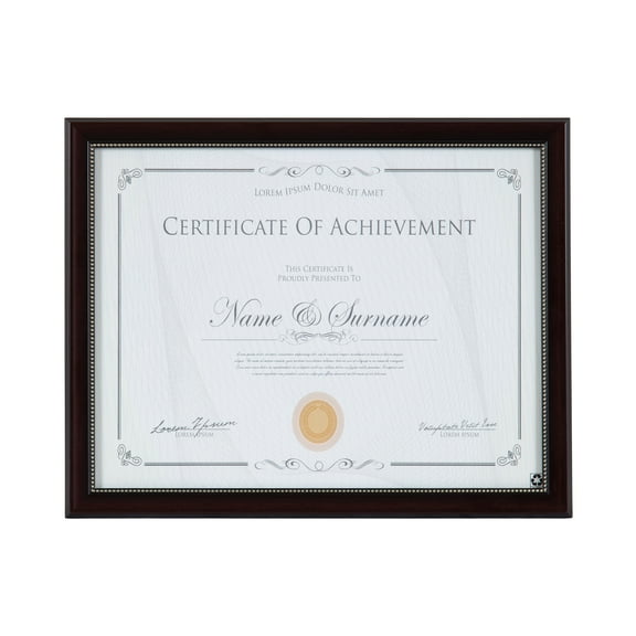 DesignOvation 8.5x11 Mahogany Document Certificate Picture Frame