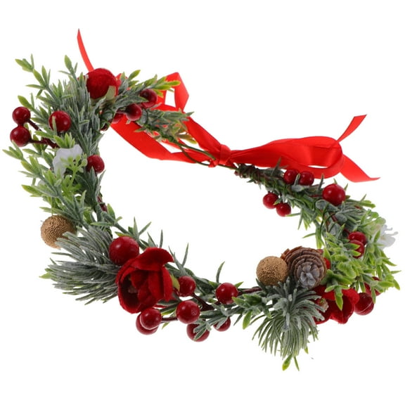 DECOMELODY Circular Flower Crown Hairband Cloth 1Pcs 8.3x7.9in