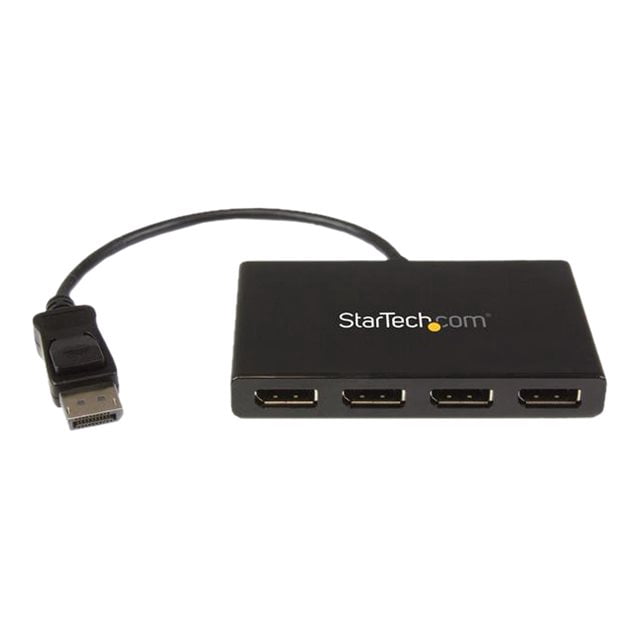 StarTech.com 4-Port Multi Monitor Adapter, DisplayPort 1.2 MST Hub, 4x 1080p, Video Splitter for Extended Desktop Mode on Windows PCs Only, DP to Quad DP Monitors MST Hub - DP Multi Stream Transport Hub (MSTDP124DP) - Video splitter - 4 x DisplayPort - desktop - for P/N: SV231DPU34K, SVA5N3NEUA