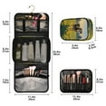 thumbnail image 3 of Iauyy 3 Piece Large Portable Hanging Toiletry Bags for Travel,Foldable Makeup Organizer with Multiple Compartments for Men&Women，The Green and Lush Fields, 3 of 9