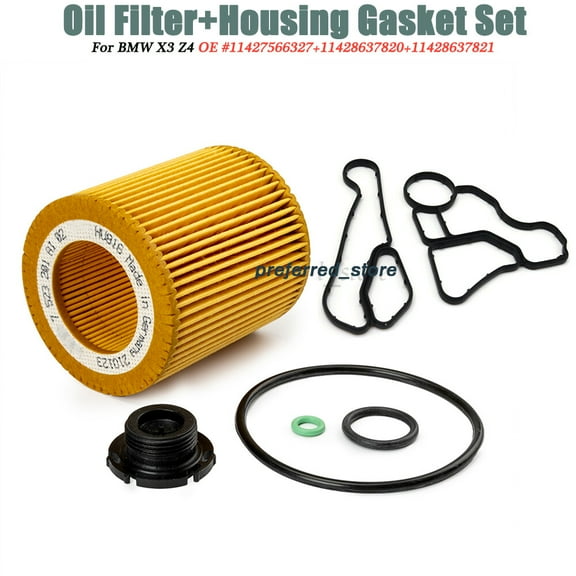 Oil Filter Housing Gasket & Cooler Seal Set For BMW Engine US Stock 11427566327