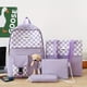 thumbnail image 2 of Juego De 4 Piezas De Mochila Con Diseño De Tablero De Ajedrez, Mochila De Viaje Kawaii Preppy Con Bolso De Mano, Bandolera, Estuche Para Lápices, 2 of 4