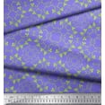 thumbnail image 3 of Soimoi Purple Viscose Chiffon Fabric Leaves Damask Print Fabric by the Yard 42 Inch Wide, 3 of 5