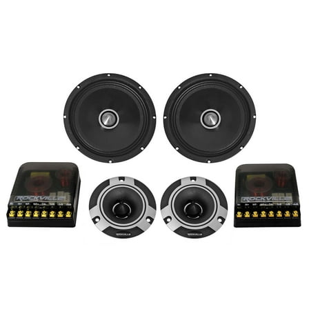 Pair Rockville X8C Competition 8" Component Speakers/Titanium Tweeters Pro Audio