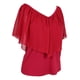 thumbnail image 1 of Camiseta Con Cuello Hombros Fríos Para Mujer Camiseta Entallada Con Hombros Descubiertos En Verano Con Gasa Rojo M BLESIY Camiseta de mujer con hombros descubiertos, 1 of 8