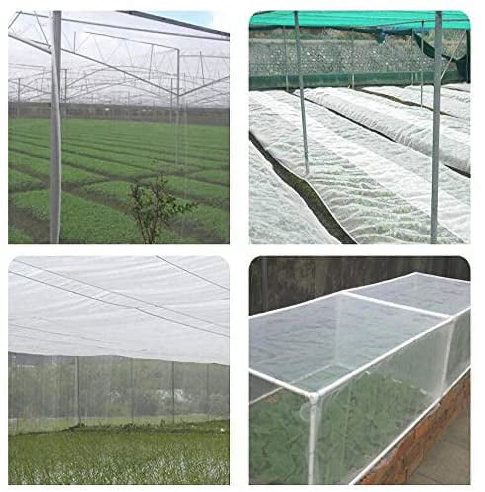 Agfabric 6.5'x30' Garden Netting Mesh Fabric Net Screen for Protecting Vegetables Flowers Plants Fruits, 2 Pack