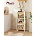 thumbnail image 2 of Carrito de almacenamiento VASAGLE enrollable de 4 niveles con cajón, 30 x 46 x 96 cm, 2 of 6