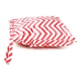 thumbnail image 2 of Bebé Cremallera Impermeable Bolsa De Pañales De Tela Reutilizable Snap Tote Patrón De Ondulación Roja Y Blanca Sunnimix Bolsa de pañales impermeable, 2 of 8