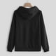 thumbnail image 2 of Sonducket El chándal con capucha de los deportes del poliéster para las mujeres cómodas y elegantes suda las sudaderas con capucha del conjuntos de ropa negro+XL, 2 of 6