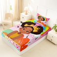 thumbnail image 4 of Castle Fairy Colorful Cartoon Black Princess Twin Sheets 3pcs,Fun Rainbow Music Note Bedding,Pink Rainbow Yellow,1 Fitted Sheet, 1 Flat Sheet and 1 Pillowcase, 4 of 6