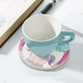 thumbnail image 5 of SKYSONIC Round Drink Coasters 2 Pcs Cute Unicorn with Balloons Absorbent Ceramic Coaster with Cork Base for Coffee Cups for Home Decor, 5 of 6