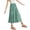 Green, variant on Taqqpue Girls Summer Skirts Elastic High Waist Maxi Skirt Floral Cotton Party Wedding Vacation Skirts Stylish A-Line Long Flowy Skirt for Girl 5-14 Years