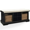 thumbnail image 1 of Crosley Brennan Storage Entryway Bench with Baskets in Black, 1 of 6