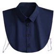 thumbnail image 1 of CSChome Fake Collar Adult Fake Collar Lapel Single Breasted False Collar Adjustable Strap Solid Color Business Collar Office Work Fake Shirt, 1 of 7