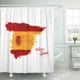 thumbnail image 1 of Cortina de ducha ABPHQTO acuarela con símbolo azul Mapa de España 152x180 cm, 1 of 2