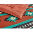 thumbnail image 3 of Chezmoi Collection Prescott 3-Piece Southwestern Multi-Color Red Comforter Set, King, 3 of 4